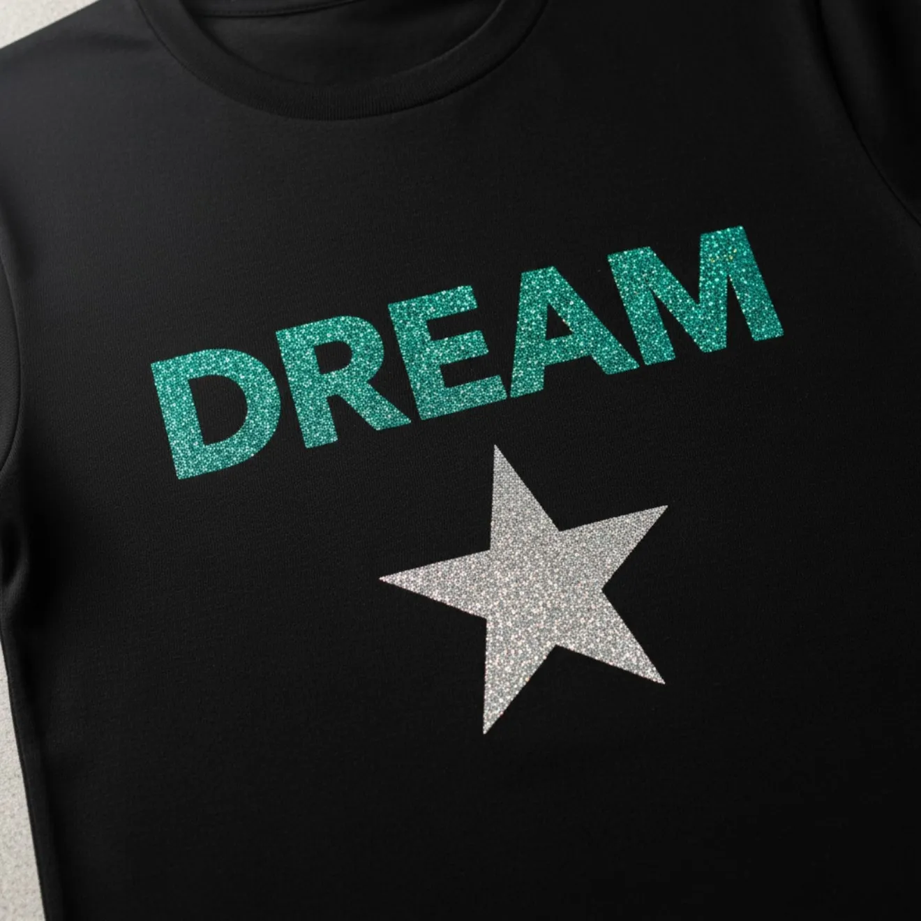 Dvoubarevný třpytivý potisk